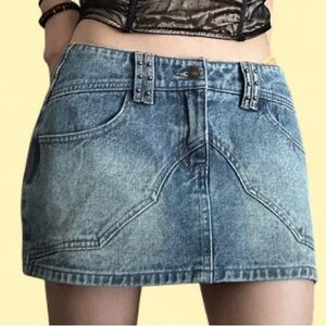 NWT Edikted Micro Denim Mini Skirt